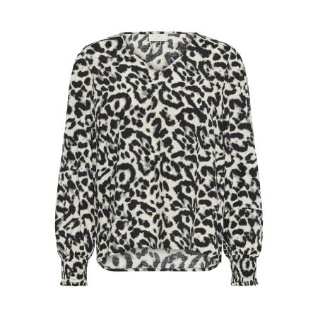 Kaffe Blouse Alice grijs / zwart / wit