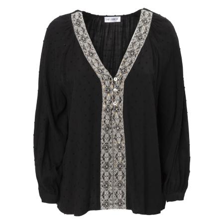 Influencer Influencer Blouse goud / zwart