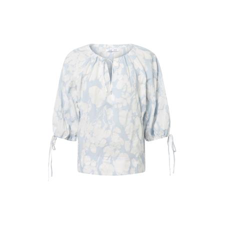 Samsøe & Samsøe Samsøe Samsøe Blouse Samatera lichtblauw / wit