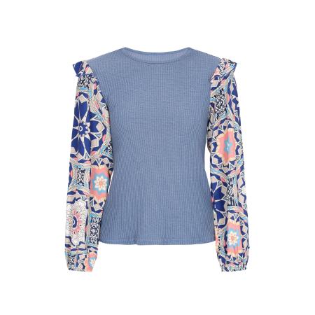 NAEMI Blouse blauw / gemengde kleuren