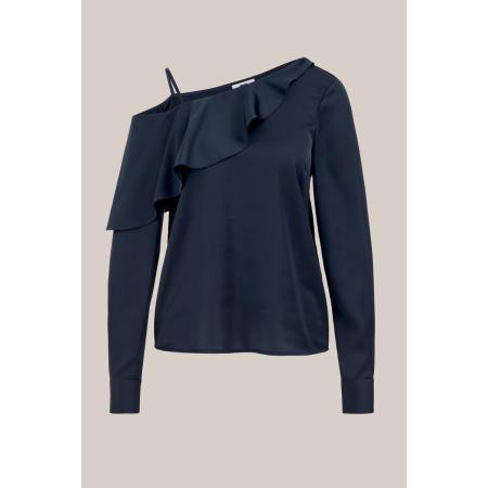 WE Fashion Dames blouse - Regular fit - Donkerblauw - Maat: XS