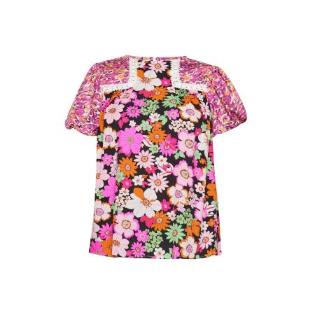 Gaya Gaya Blouse groen / oranje / rosa / wit