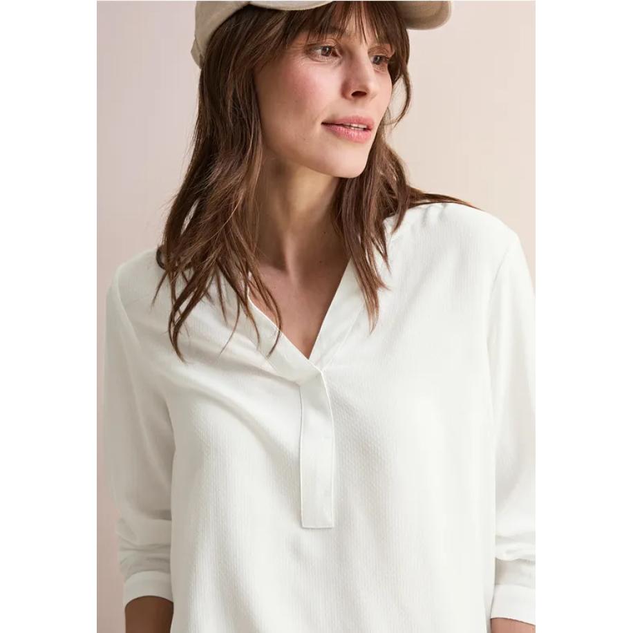 CECIL Blouse in effen kleur Wit