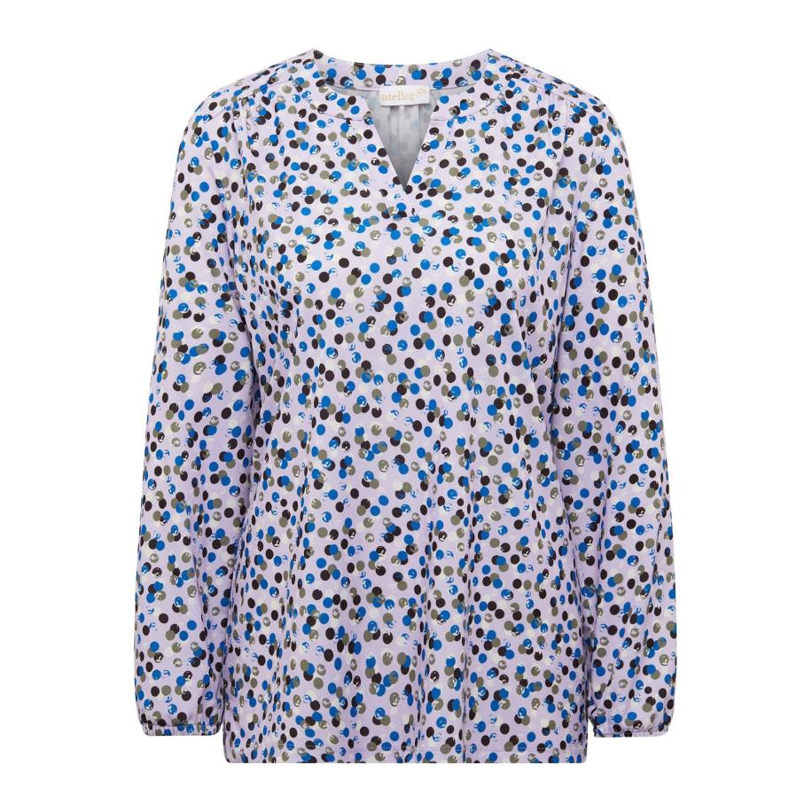 Goldner Goldner Blouse azuur / antraciet / kaki / pastellila -