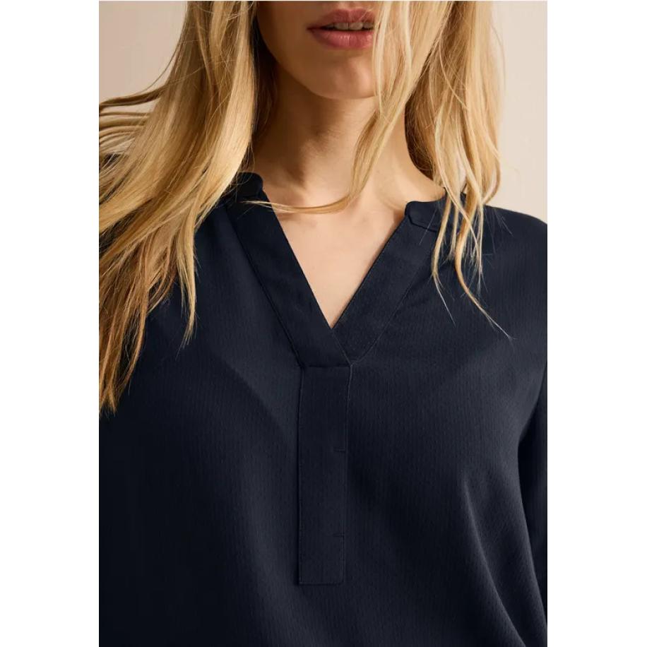 CECIL Blouse in effen kleur Blauw