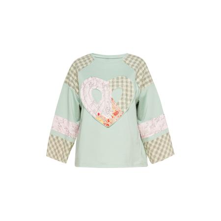 SANIKA SANIKA Shirt Fashion Look beige / mintgroen / pastelroze / rood