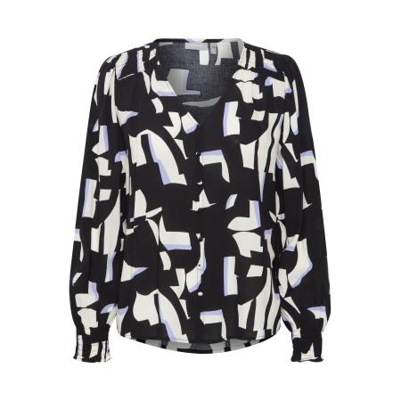 Fransa Fransa Blouse Flowy lichtlila / zwart / wit