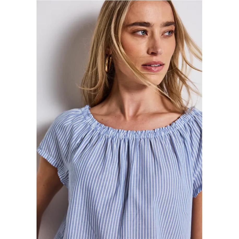 Street One Gestreepte katoenen blouse Blauw
