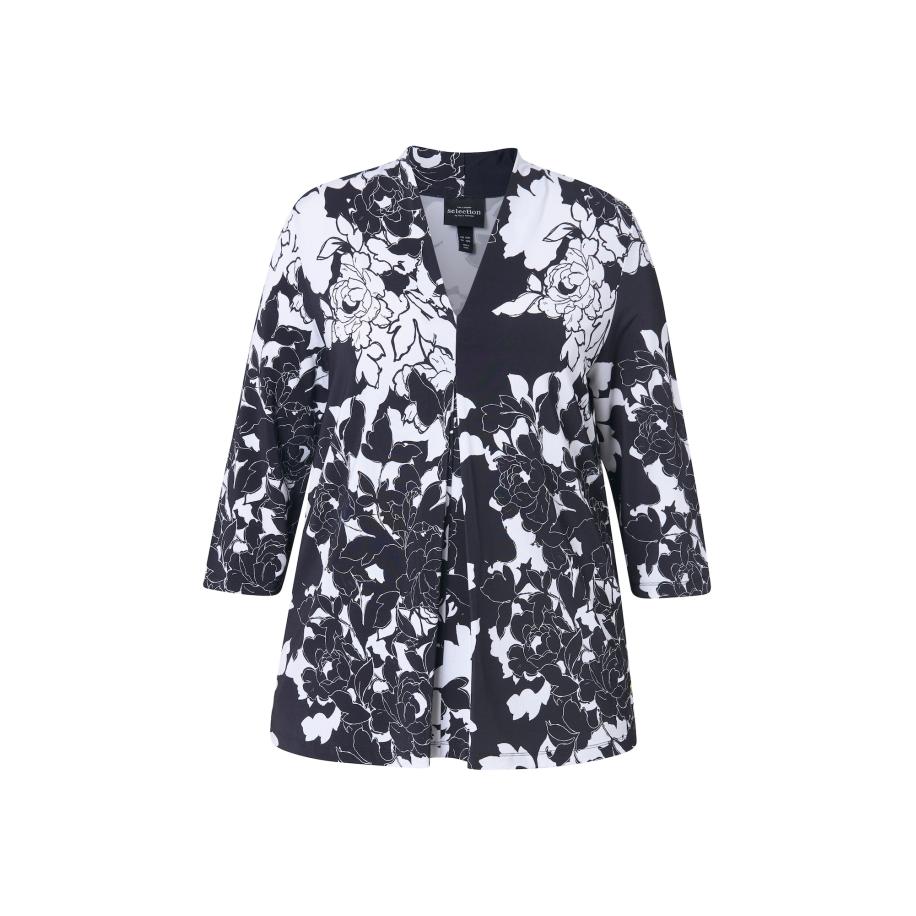 Ulla Popken Ulla Popken Blouse marine / wit -