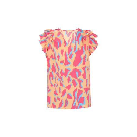 ebeeza ebeeza Blouse Boho lichtblauw / oranje / pink