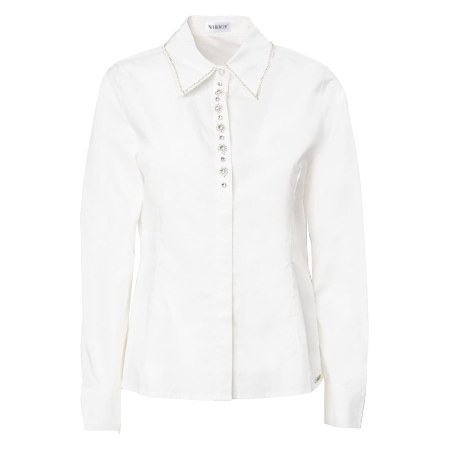 Influencer Influencer Blouse zwart / wit -