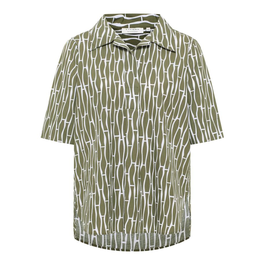 Eterna ETERNA Blouse groen / wit -