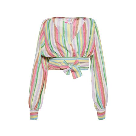 IZIA IZIA Blouse cognac / geel / riet / lavendel