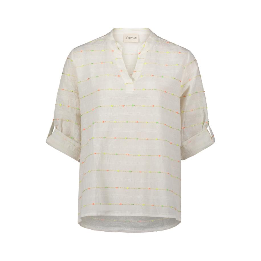 Cartoon Blouse gemengde kleuren / wolwit Wit