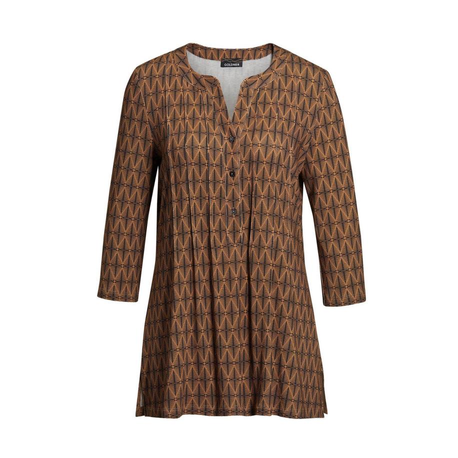 Goldner Goldner Shirt bruin / zwart -