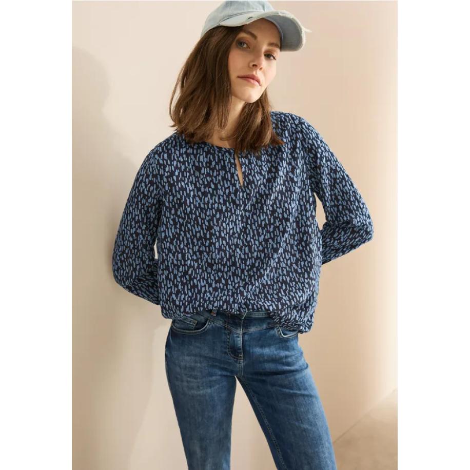 CECIL Gedessineerde blouse Blauw