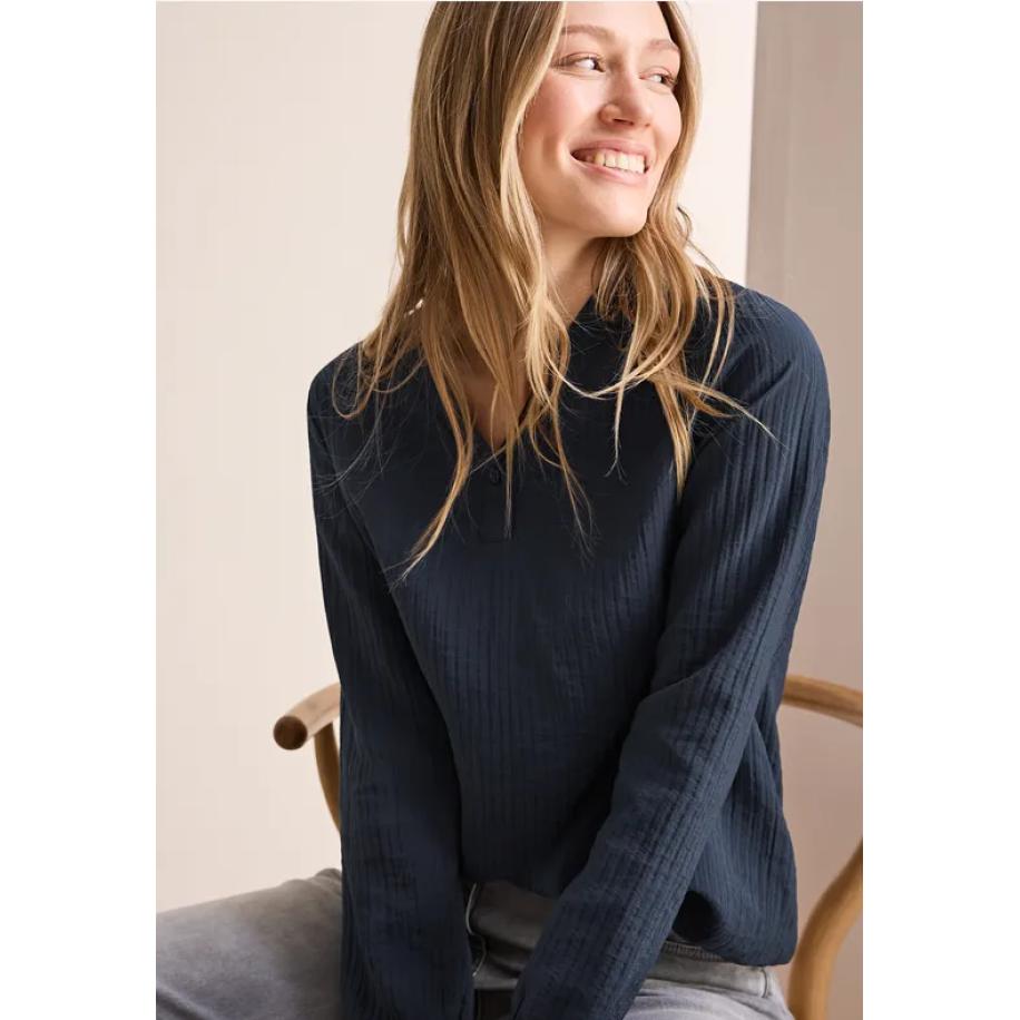 CECIL Tuniek met structuur Blauw