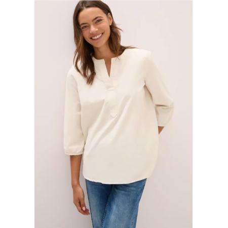 CECIL Corduroy blouse met gespleten hals