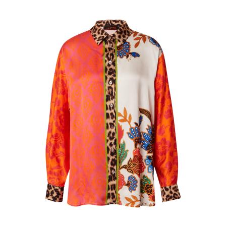miss goodlife miss goodlife Blouse oranje / framboos / zwart / wit
