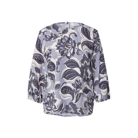 Comma COMMA Blouse blauw / smoky blue / zwart / wit