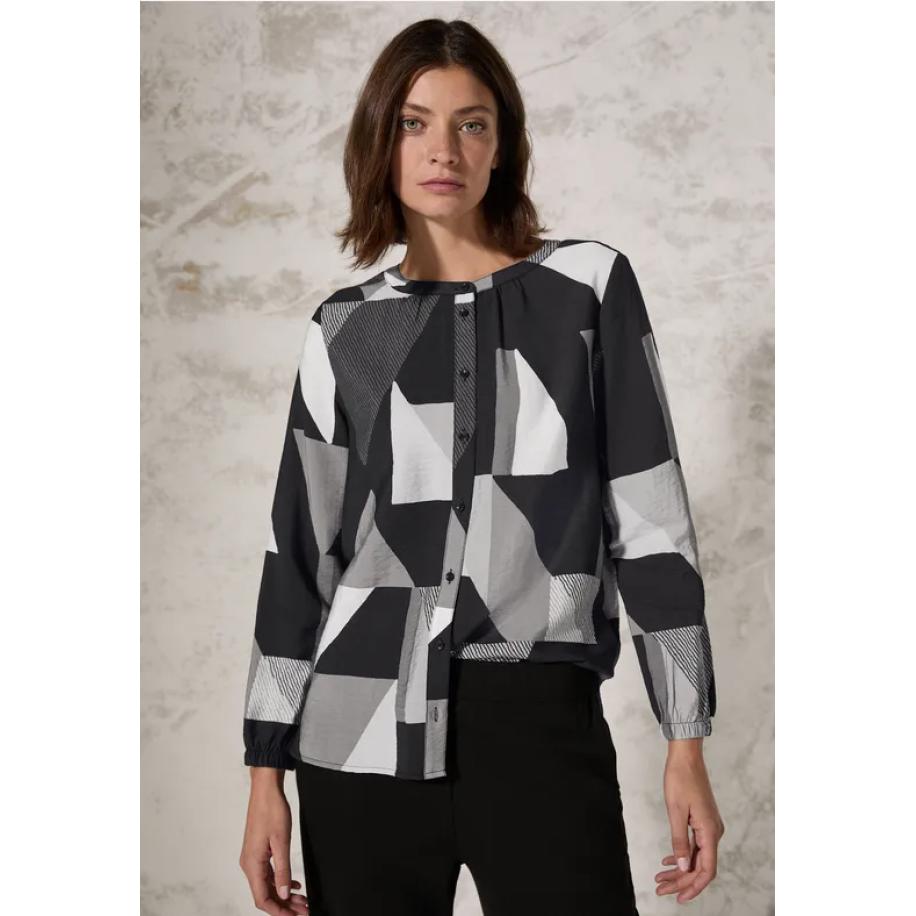 CECIL Blouse met grafisch patroon Zwart