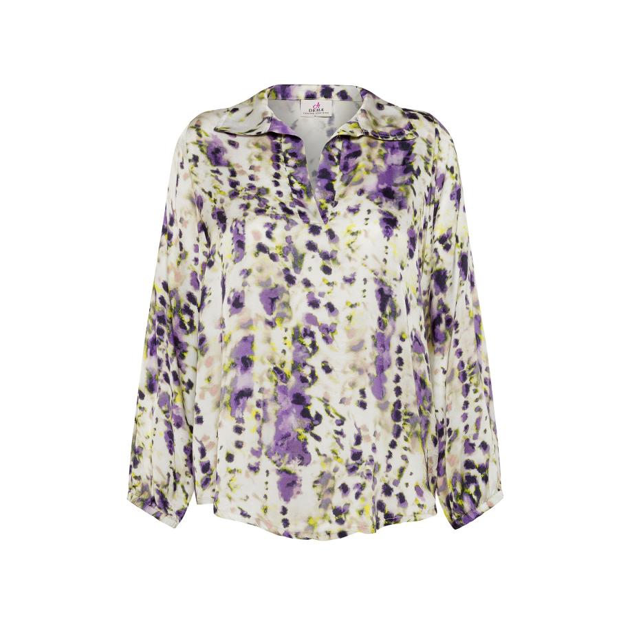 Deha DEHA Blouse crème / groen / lila / sering -