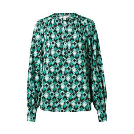 Wallis Wallis Blouse lichtblauw / groen / zwart / wit