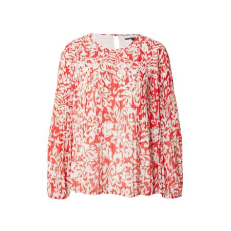 COMMA Blouse crème / rood / wit