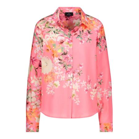 Monari monari Blouse groen / oranje / lichtroze / wit