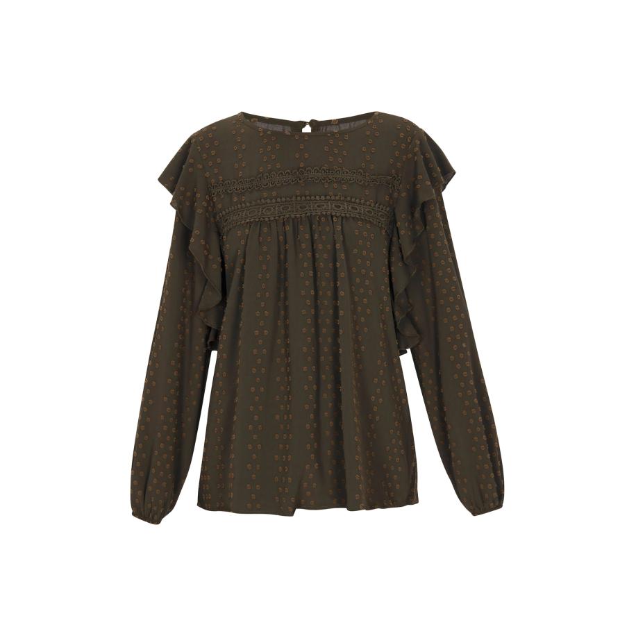 Usha usha FESTIVAL Blouse Fashion Look kaki / donkergroen -