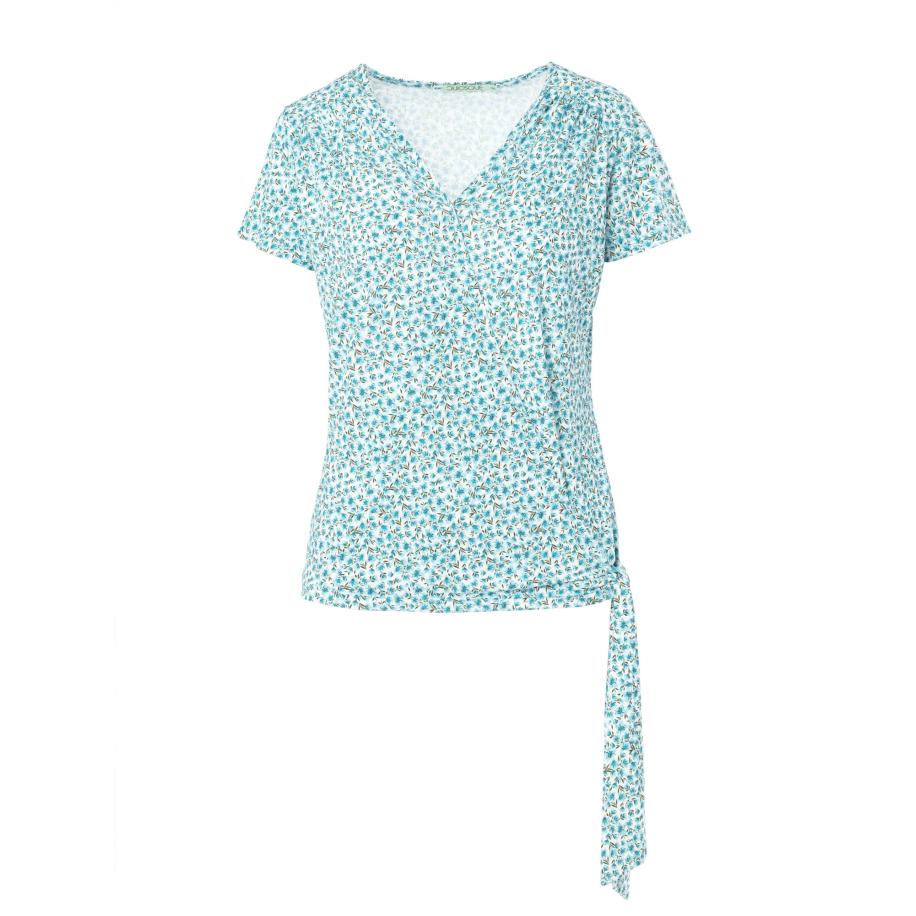 Quiosque Blouse blauw / zwart / wit Blauw
