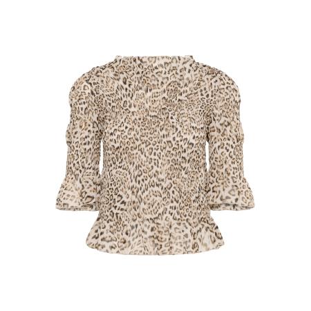 Soaked in Luxury SOAKED IN LUXURY Blouse Anaya Olympia crème / camel / donkerbruin