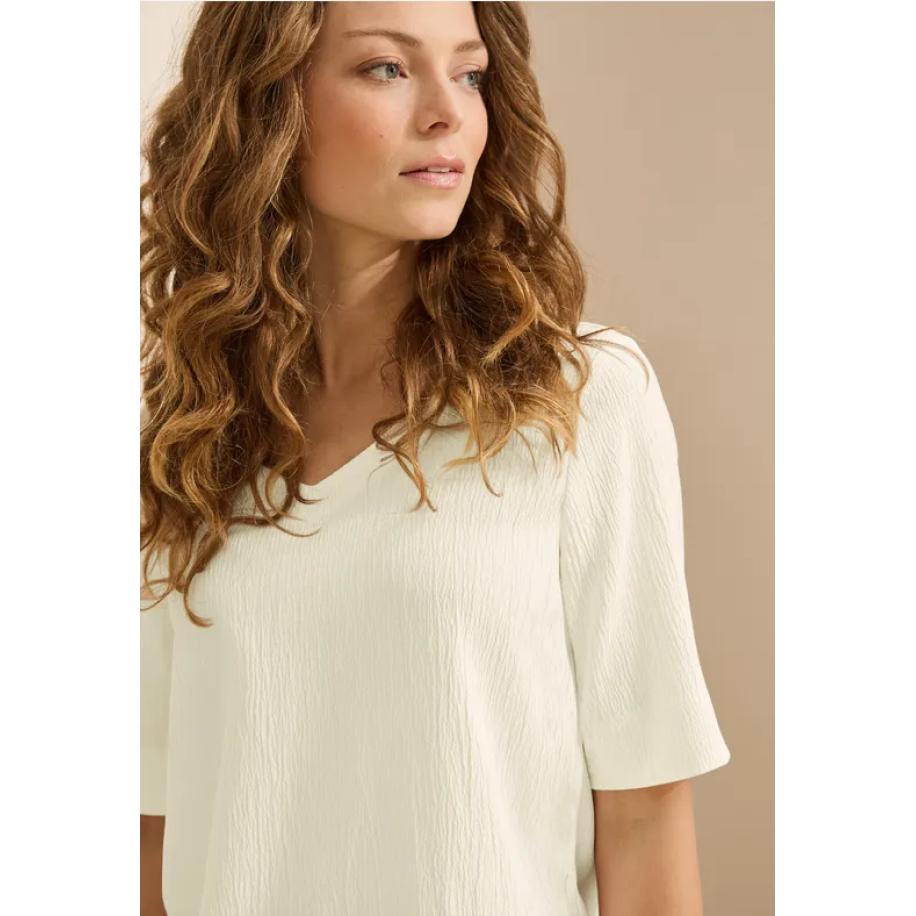 CECIL Gestructureerde blouse Wit