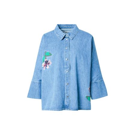 Only ONLY Blouse ONLGRACE blauw denim / smaragd / sering / braam