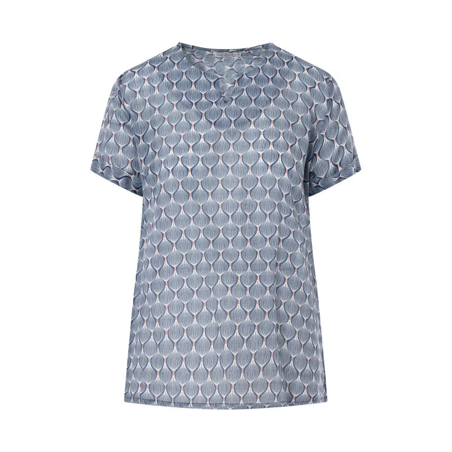 Quiosque Blouse 2OS003 blauw / wit Blauw