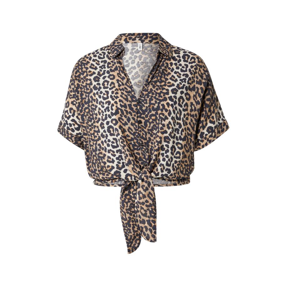 Only ONLY Blouse ONLNOVA beige / bruin / zwart -