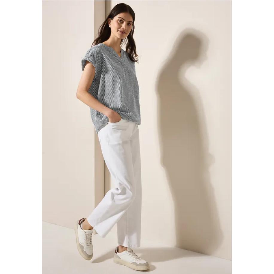 CECIL Seersucker blouse Blauw