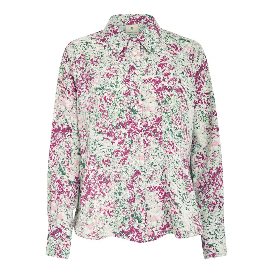 Peppercorn Peppercorn Blouse Marva groen / donkerlila / lichtroze -