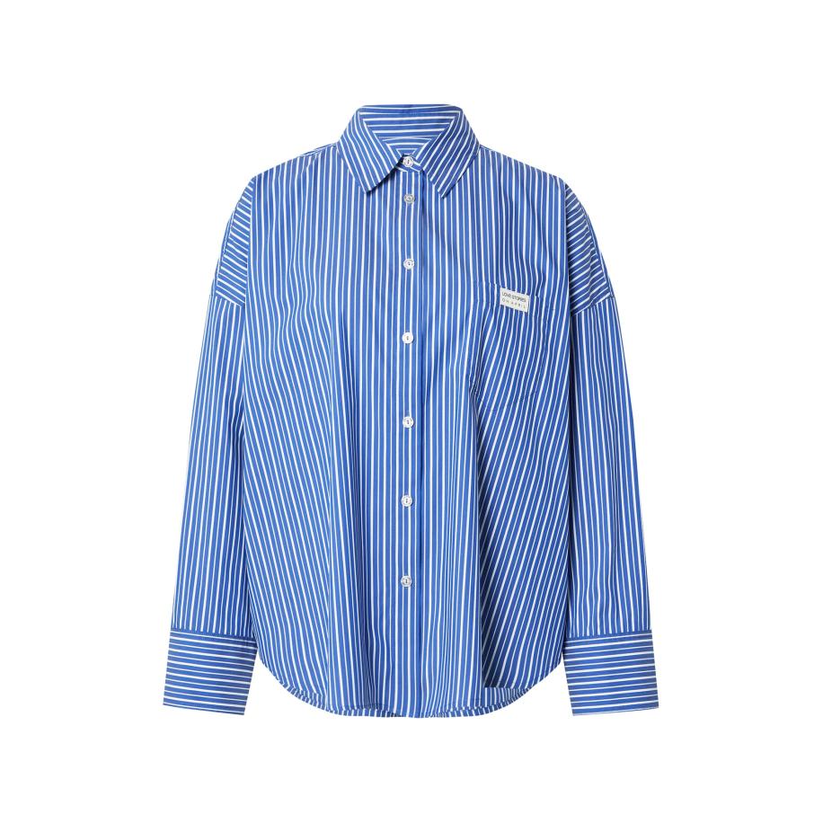 OH APRIL Blouse OH APRIL x LOVE Stories - Hailey blauw / wit Blauw