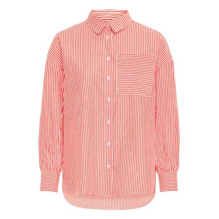 Fransa Fransa Blouse Poppa oranjerood / wit