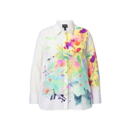 Ulla Popken Ulla Popken Blouse gemengde kleuren / wit