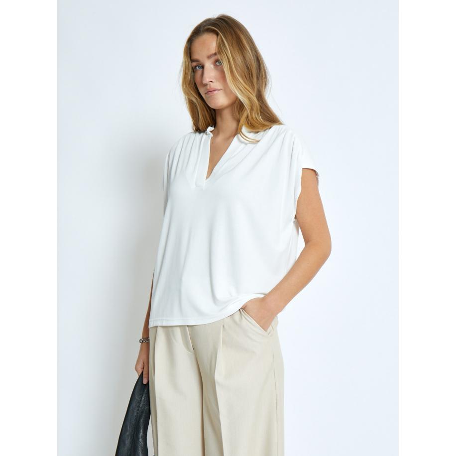 Minus minus Blouse Fiba wit -