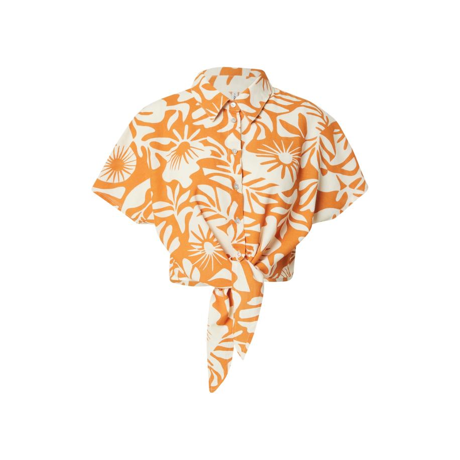 Only ONLY Blouse ONLJAKIRI donkeroranje / natuurwit -