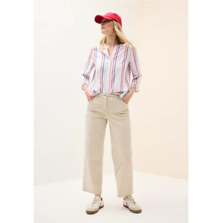 CECIL Gestreepte blouse met gespleten hals