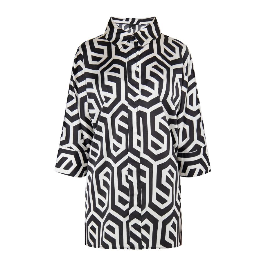 DreiMaster DreiMaster Klassik Blouse zwart / wit -