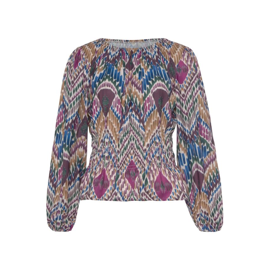 Lascana LASCANA Blouse beige / blauw / groen / lila -