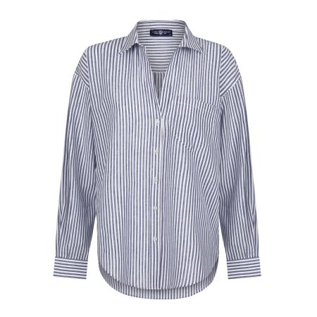 Jimmy Sanders Jimmy Sanders Blouse navy / wit