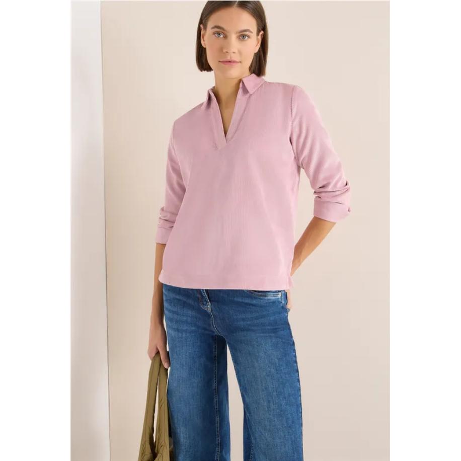 CECIL Zachte corduroy blouse - Roze