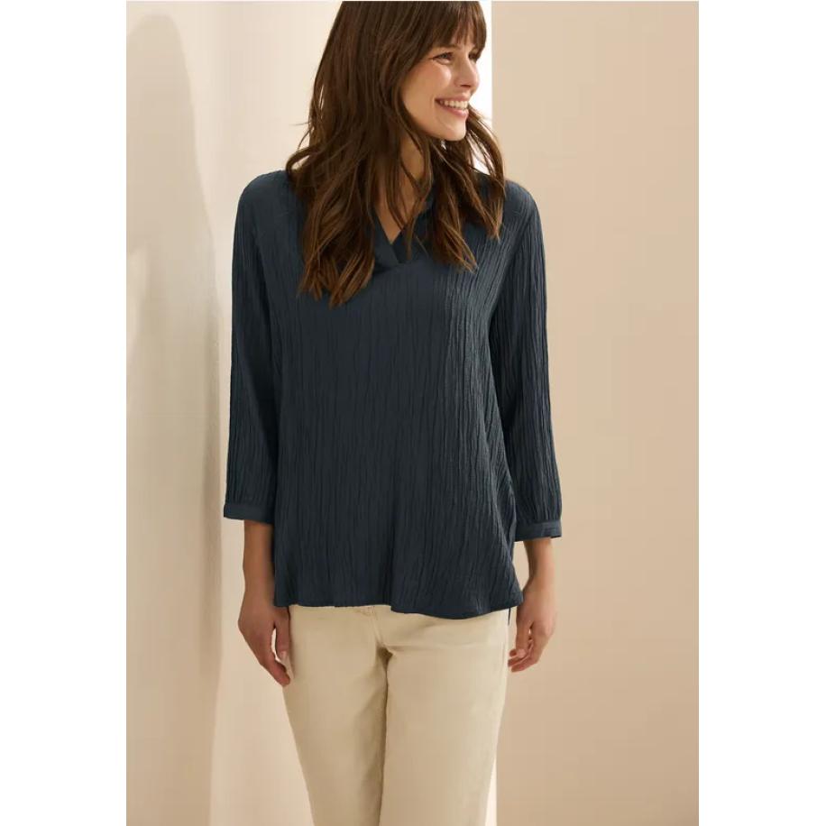 CECIL Seersucker blouse Groen