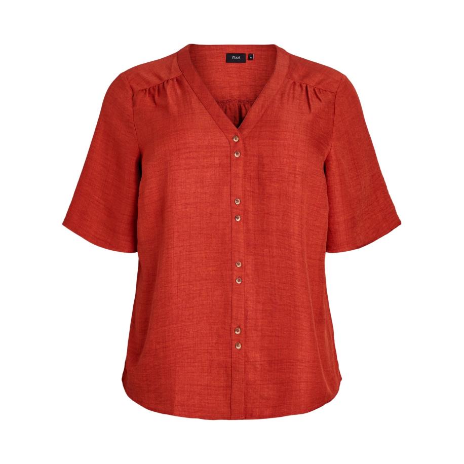 Zizzi Zizzi Blouse Caalabama rood -